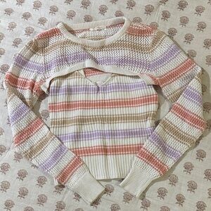 Anthropologie Striped Multicolor Women's Sweater and Bolero